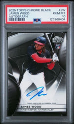 Graded 2025 Topps Chrome Black James Wood #CBA-JW Auto Rookie RC Baseball Card PSA 10 Gem Mint (ONLINE ORDER ONLY)
