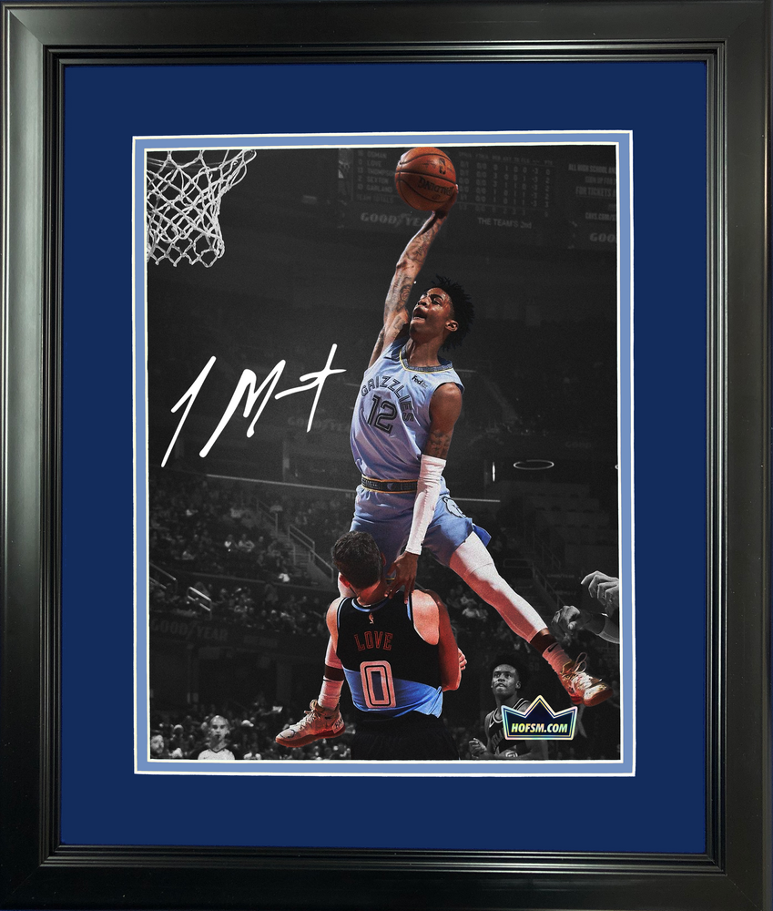 Framed Ja Morant Memphis Grizzlies Facsimile Laser Engraved Signature Auto 11"x14" Basketball Photo HOFSM Holo (ONLINE ORDER ONLY)