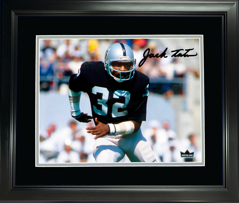 Framed Jack Tatum Oakland Las Vegas Raiders Facsimile Laser Engraved Signature Auto 11"x14" Football Photo HOFSM Holo (ONLINE ORDER ONLY)
