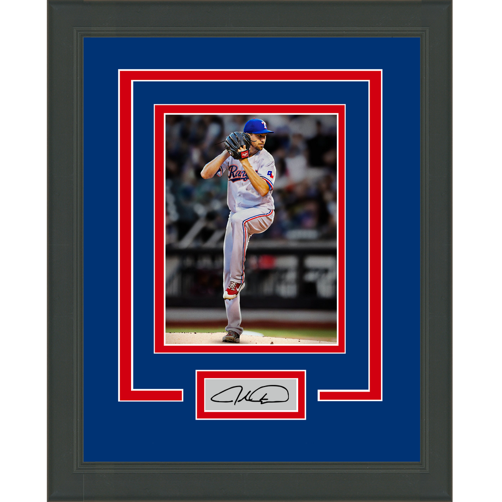 Framed Jacob DeGrom Facsimile Laser Engraved Signature Auto Texas Rangers 11x14 Baseball Photo (ONLINE ORDER ONLY)