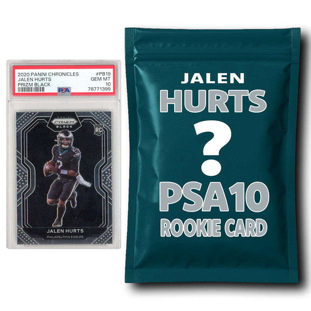 Jalen Hurts PSA 10 Graded Football Rookie Card Mystery Pack (ONLINE ORDER ONLY)