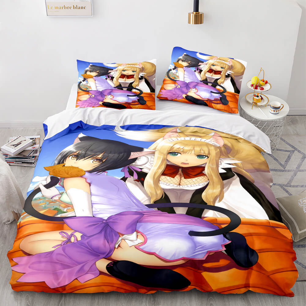 Japan Maid Bedding Set Cosplay Quilt Covers Room Decoration (Online Order Only)
