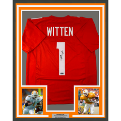 Framed Facsimile Autographed Jason Witten 35x39 Tennessee Orange Reprint Laser Auto College Football Jersey (ONLINE ORDER ONLY)