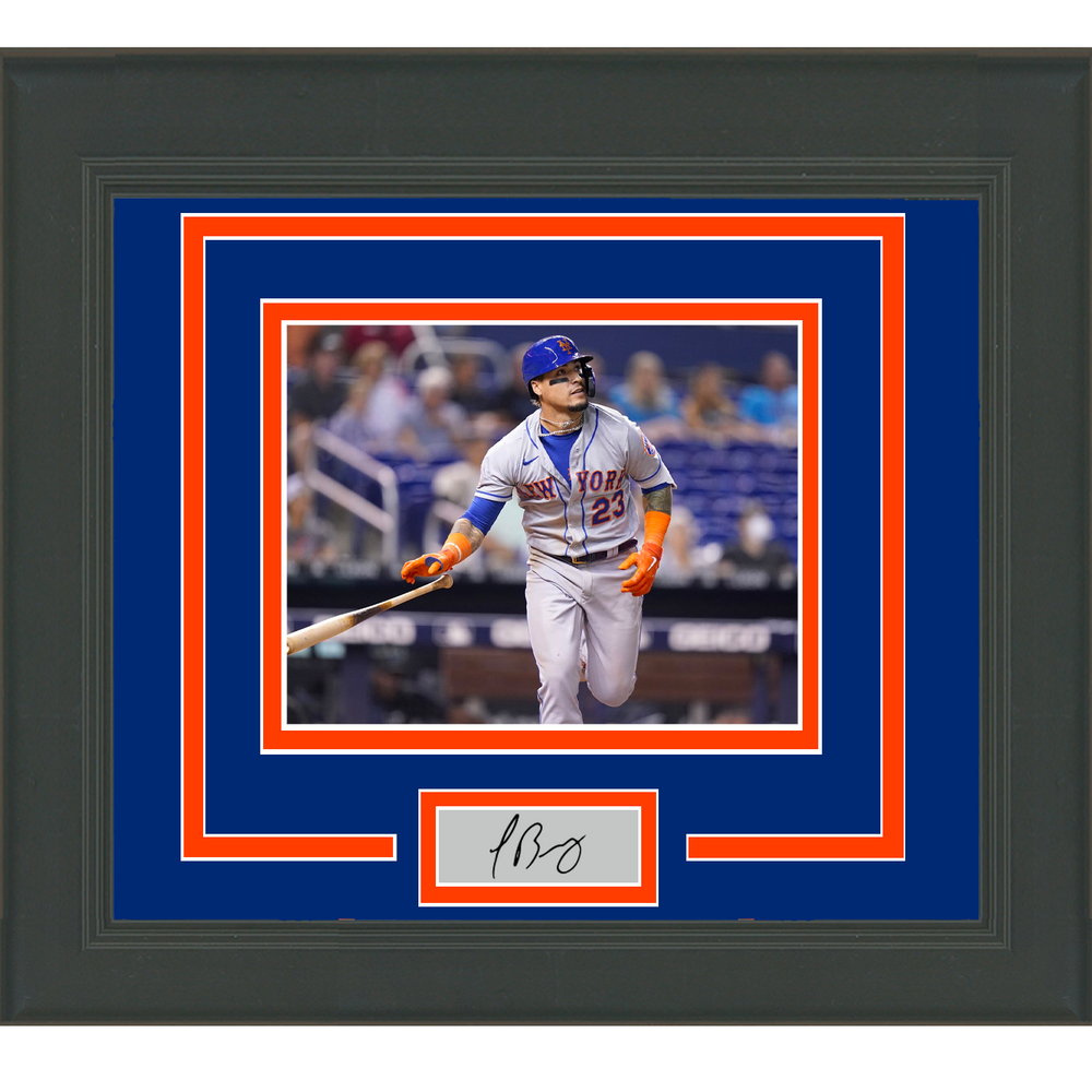 Framed Javier Baez Facsimile Laser Engraved Signature Auto New York Mets 11x14 Baseball Photo (ONLINE ORDER ONLY)