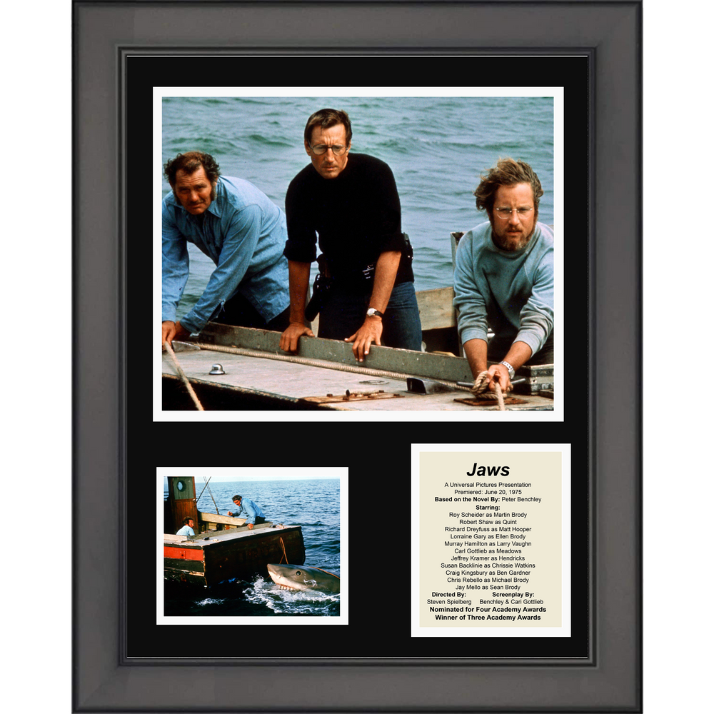 Framed Jaws Movie 11"x14" Three Photo Collage (ONLINE ORDER ONLY)