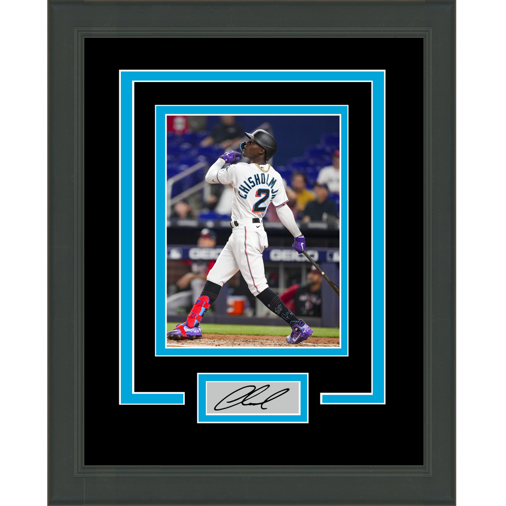 Framed Jazz Chisholm Facsimile Laser Engraved Signature Auto Miami Marlins 11x14 Baseball Photo (ONLINE ORDER ONLY)