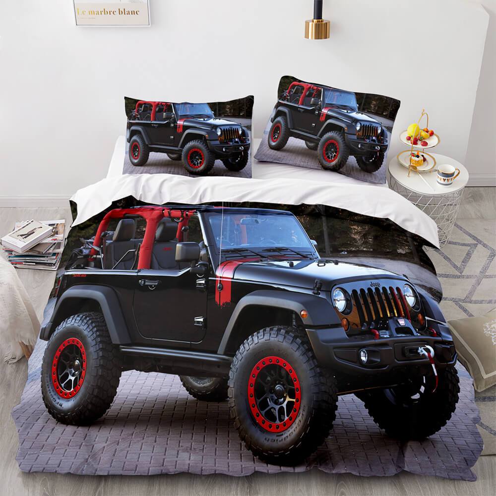 Jeep 4X4 Vehicle Off-Road Adventure Car Bedding Set Duvet Cover (Online Order Only)