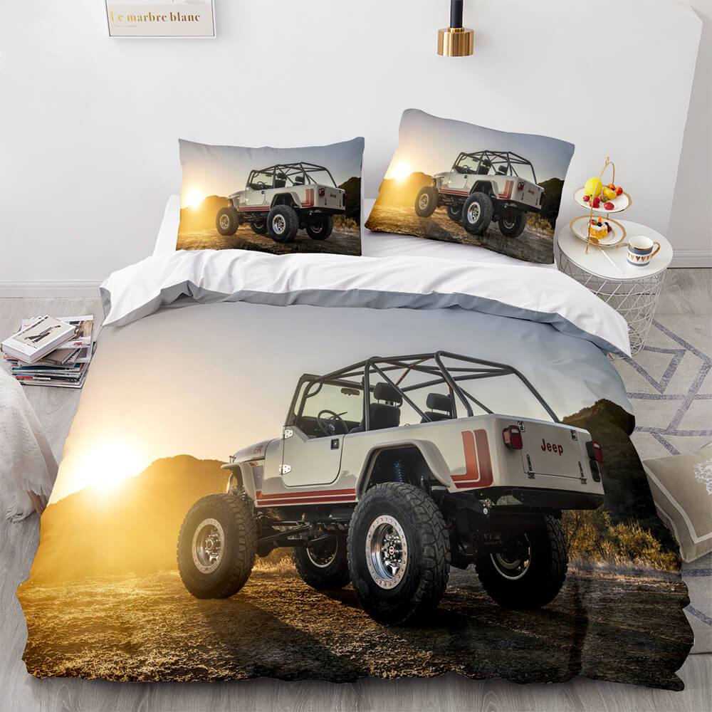 Jeep 4X4 Vehicle Off-Road Adventure Car Bedding Set Duvet Cover (Online Order Only)