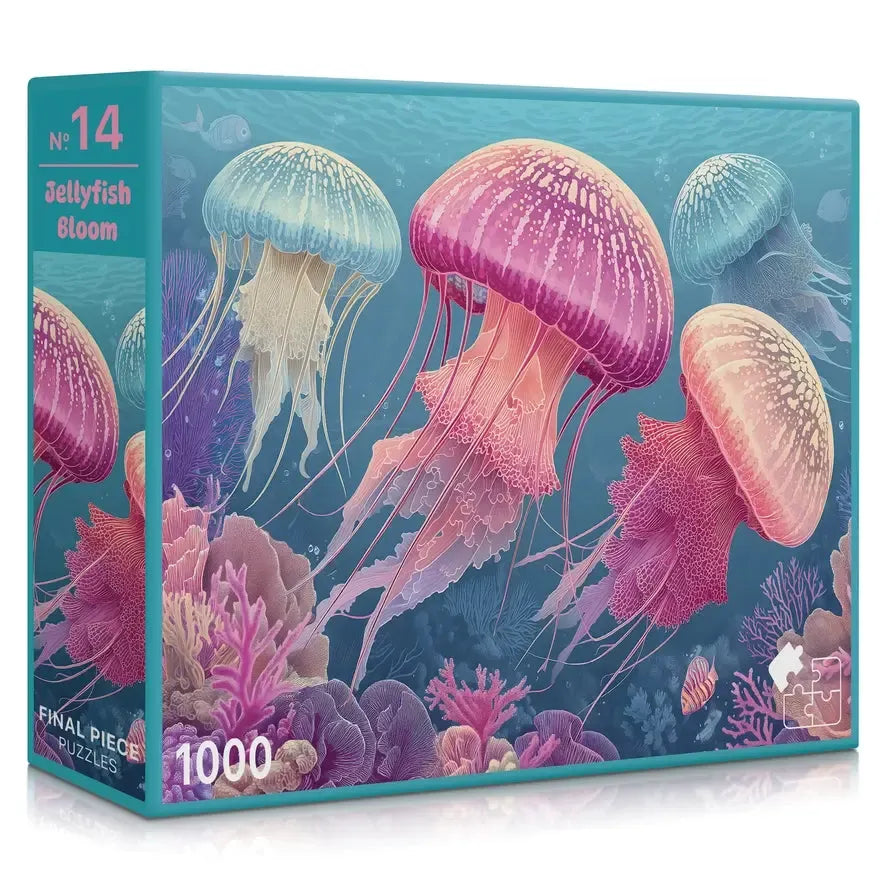 Jellyfish Bloom 1000 Piece Jigsaw Puzzle Final Piece (ONLINE ORDER ONLY)