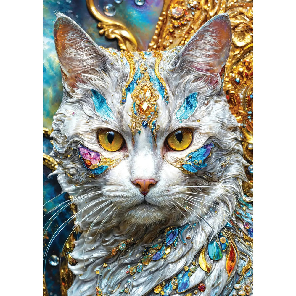 Jeweled Cat 1000 Piece Jigsaw Puzzle Enjoy (ONLINE ORDER ONLY)