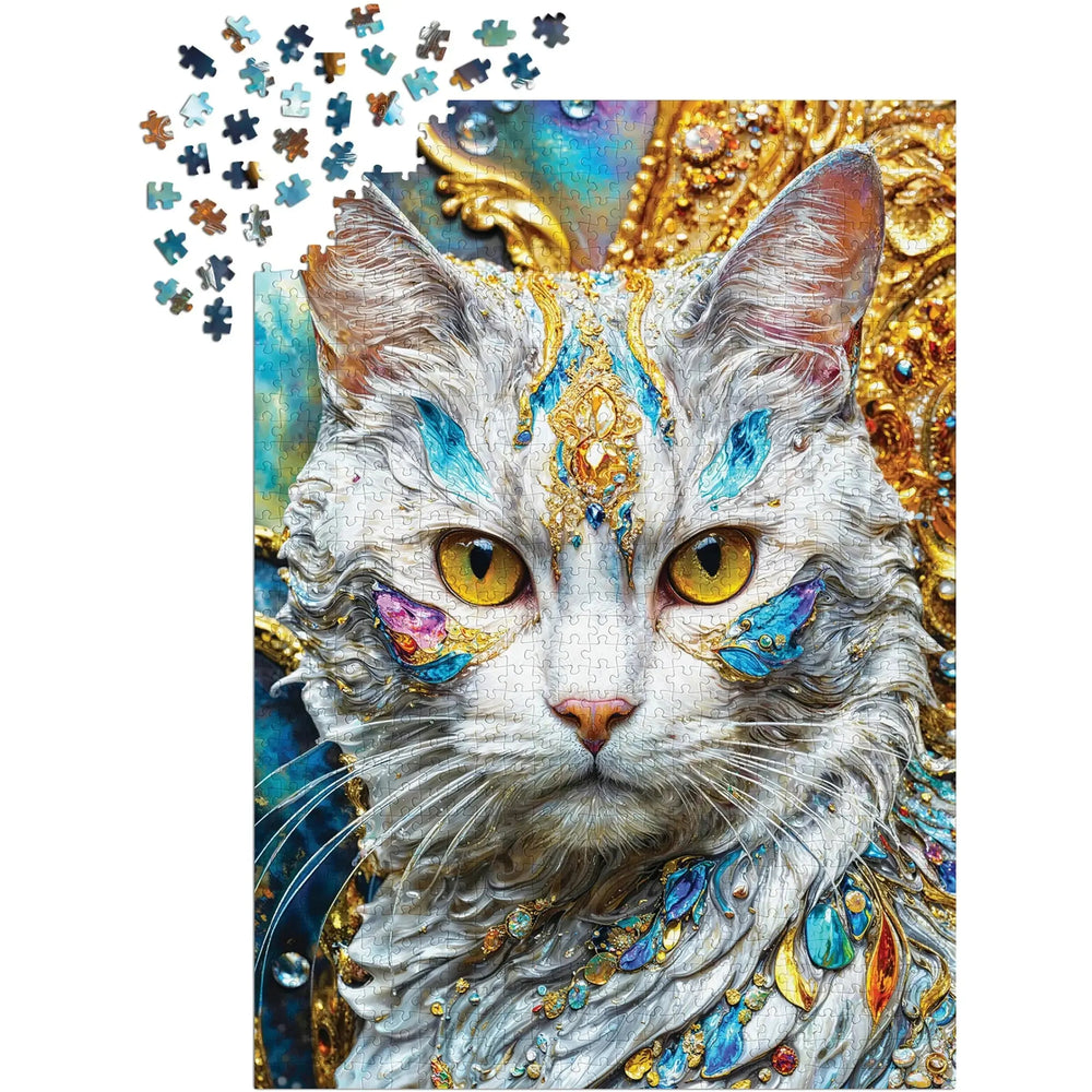 Jeweled Cat 1000 Piece Jigsaw Puzzle Enjoy (ONLINE ORDER ONLY)