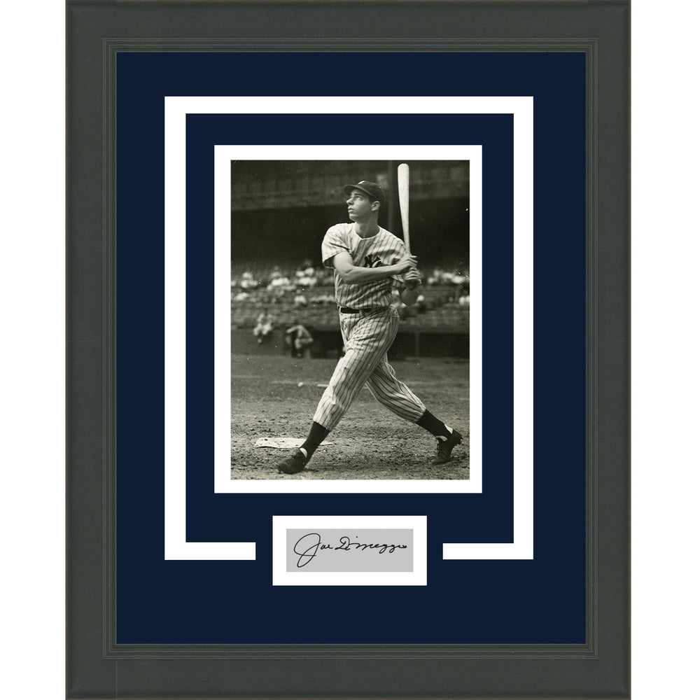 Framed Joe DiMaggio Facsimile Laser Engraved Signature Auto New York Yankees 11x14 Baseball Photo (ONLINE ORDER ONLY)