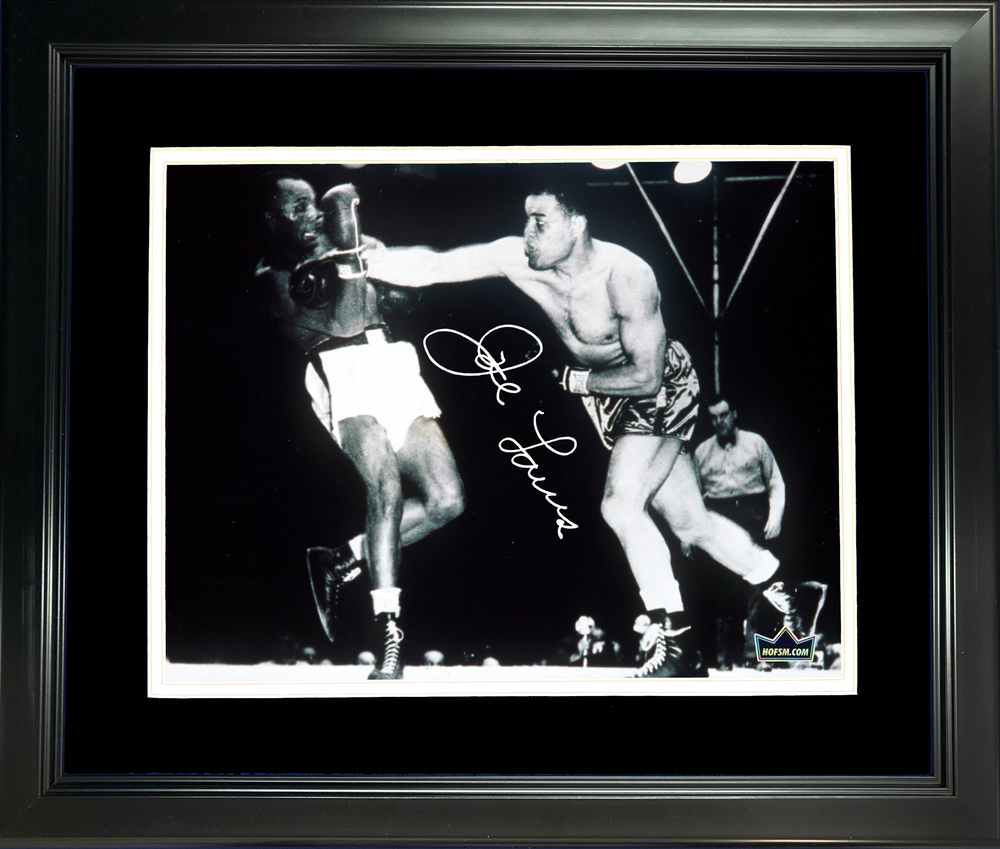 Framed Joe Lewis Facsimile Laser Engraved Signature Auto 11"x14" Boxing Photo HOFSM Holo (ONLINE ORDER ONLY)