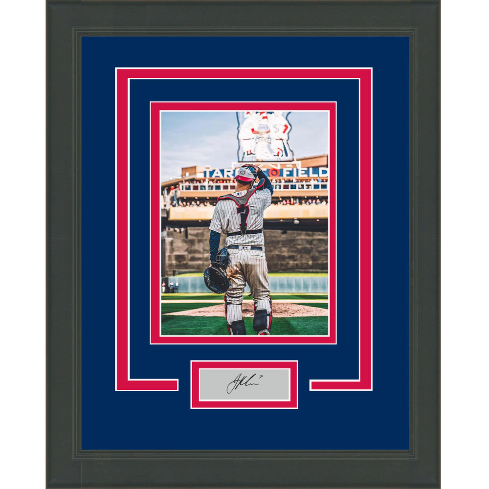Framed Joe Mauer Facsimile Laser Engraved Signature Auto Minnesota Twins 11x14 Baseball Photo (ONLINE ORDER ONLY)