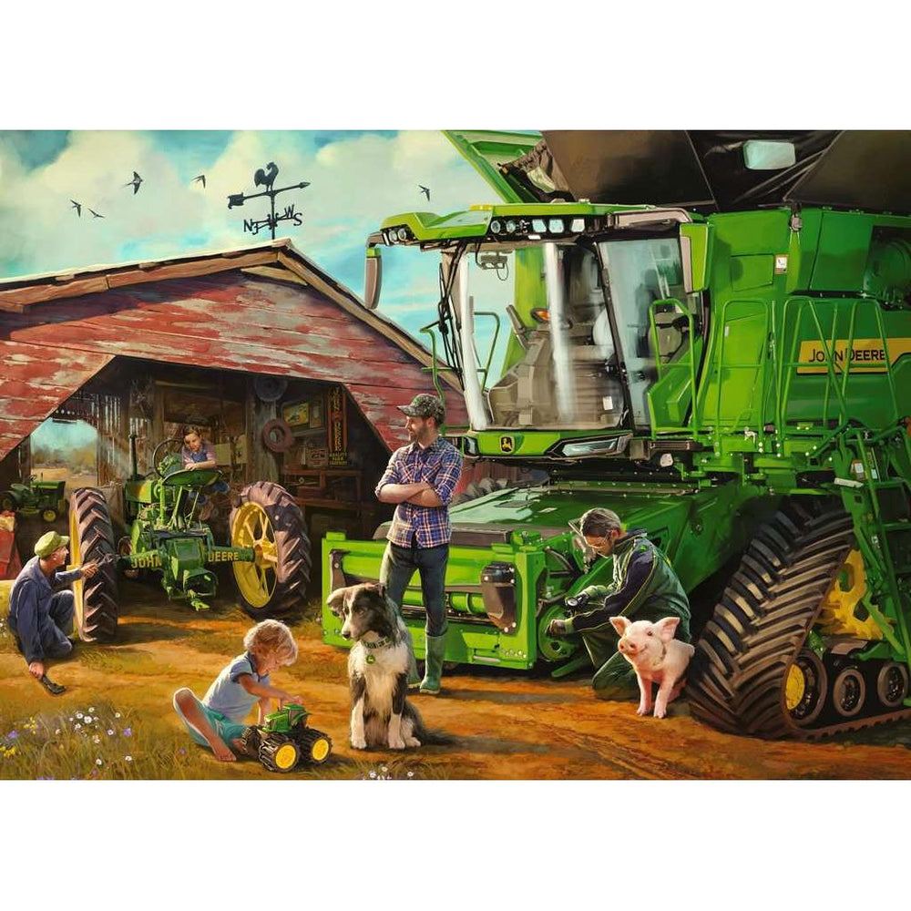 John Deere Then & Now 1000 Piece Jigsaw Puzzle Ravensburger (ONLINE ORDER ONLY)