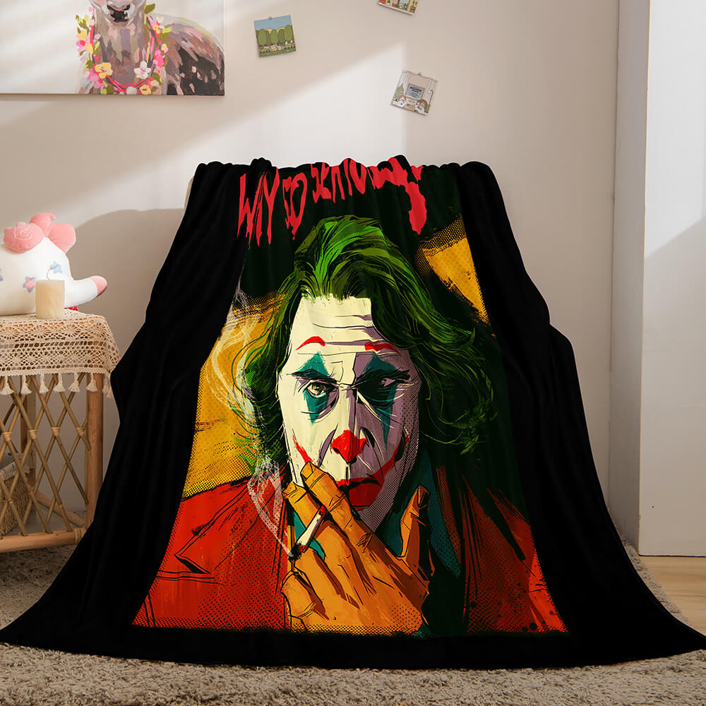 Joker Flannel Caroset Throw Cosplay Blanket (Online Order Only)