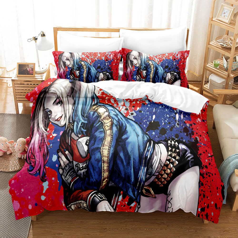 Joker Harley Quinn Cosplay Bedding Set Quilt Cover Without Filler (Online Order Only)