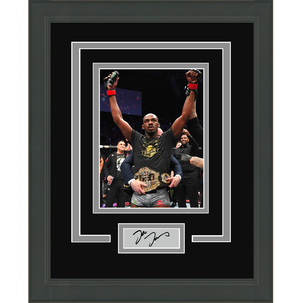 Framed Jon Jones Facsimile Laser Engraved Signature Auto UFC 11x14 Photo (ONLINE ORDER ONLY)