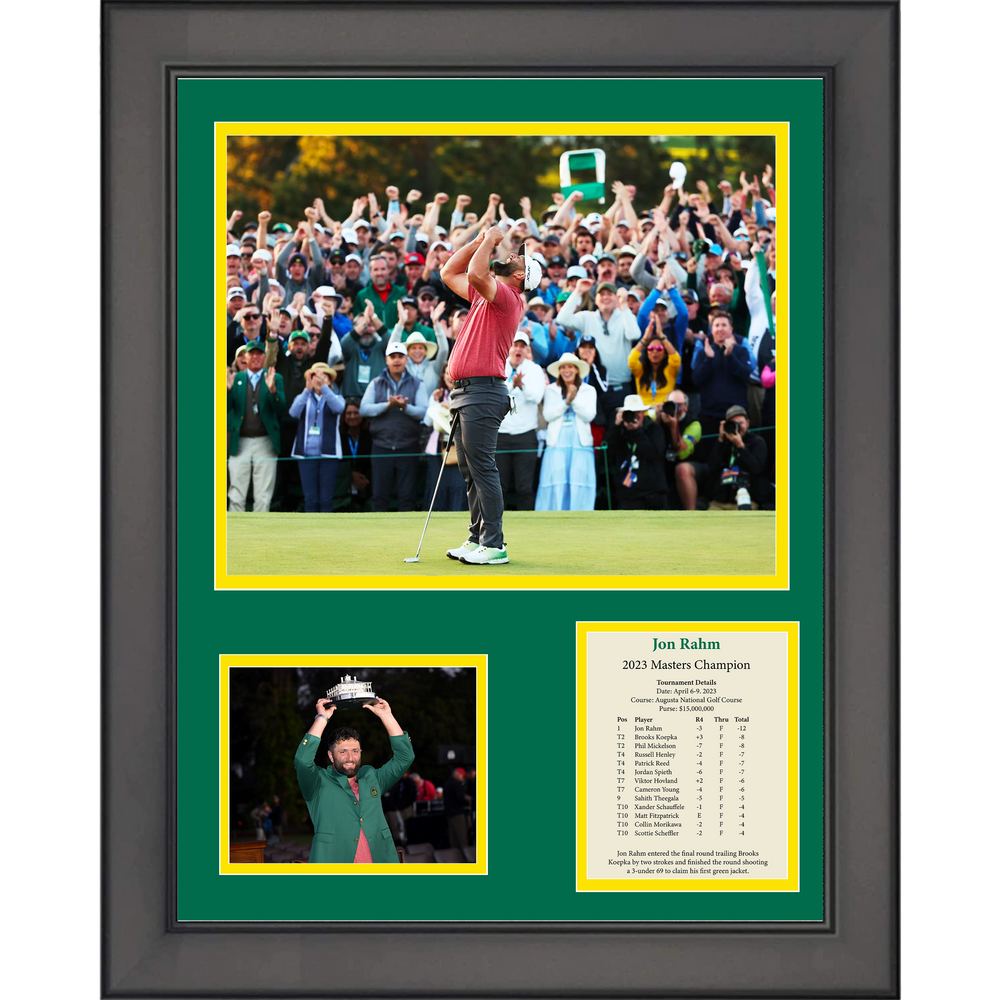 Framed Jon Rahm 2023 Masters Champion PGA Tour 11"x14" Golf Three Photo Collage (ONLINE ORDER ONLY)