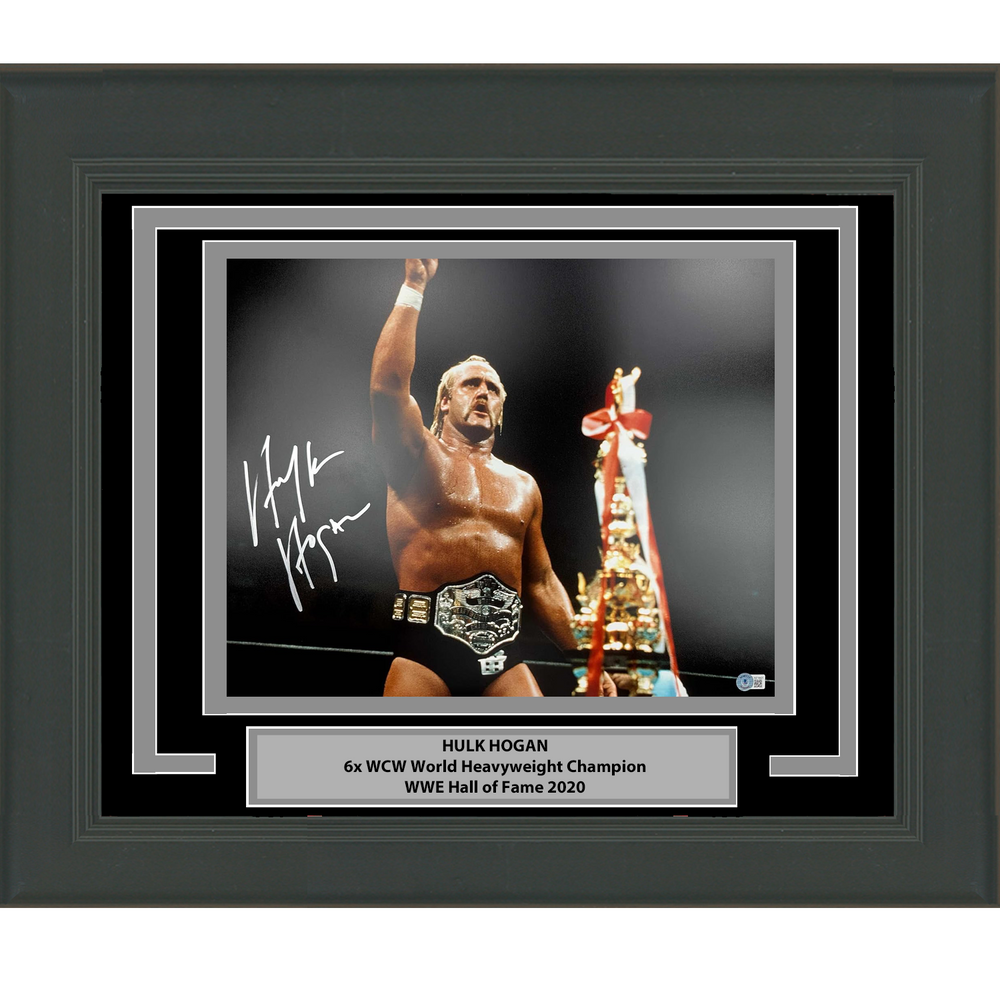 Framed Autographed/Signed Hulk Hogan 16x20 WWE WWF Hulkamania Wrestling Photo Beckett BAS COA #6