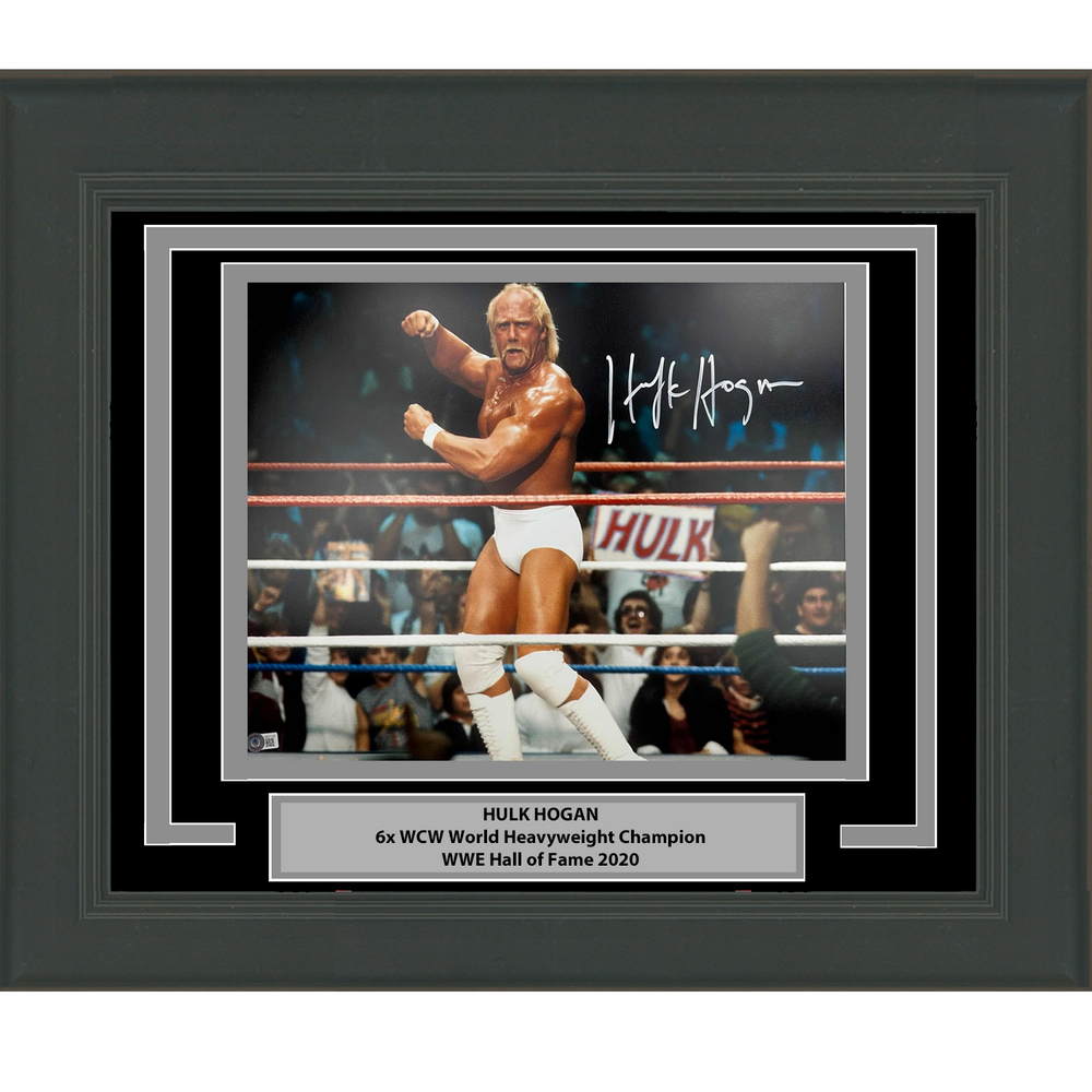 Framed Autographed/Signed Hulk Hogan 16x20 WWE WWF Hulkamania Wrestling Photo Beckett BAS COA #9