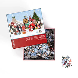 Joy to the Wool 500 Piece Jigsaw Puzzle PuzzleFolk (ONLINE ORDER ONLY)