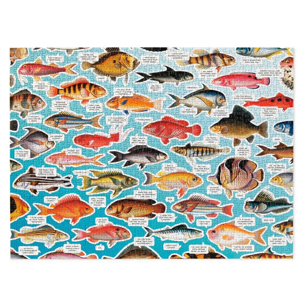 Judgy Fish 1000 Piece Jigsaw Puzzle (+Stickers) Brass Monkey (ONLINE ORDER ONLY)