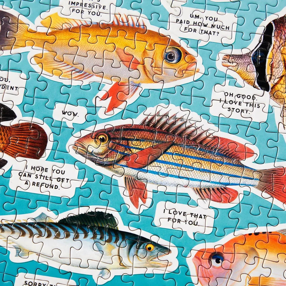 Judgy Fish 1000 Piece Jigsaw Puzzle (+Stickers) Brass Monkey (ONLINE ORDER ONLY)