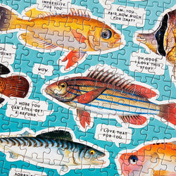 Judgy Fish 1000 Piece Jigsaw Puzzle (+Stickers) Brass Monkey (ONLINE ORDER ONLY)