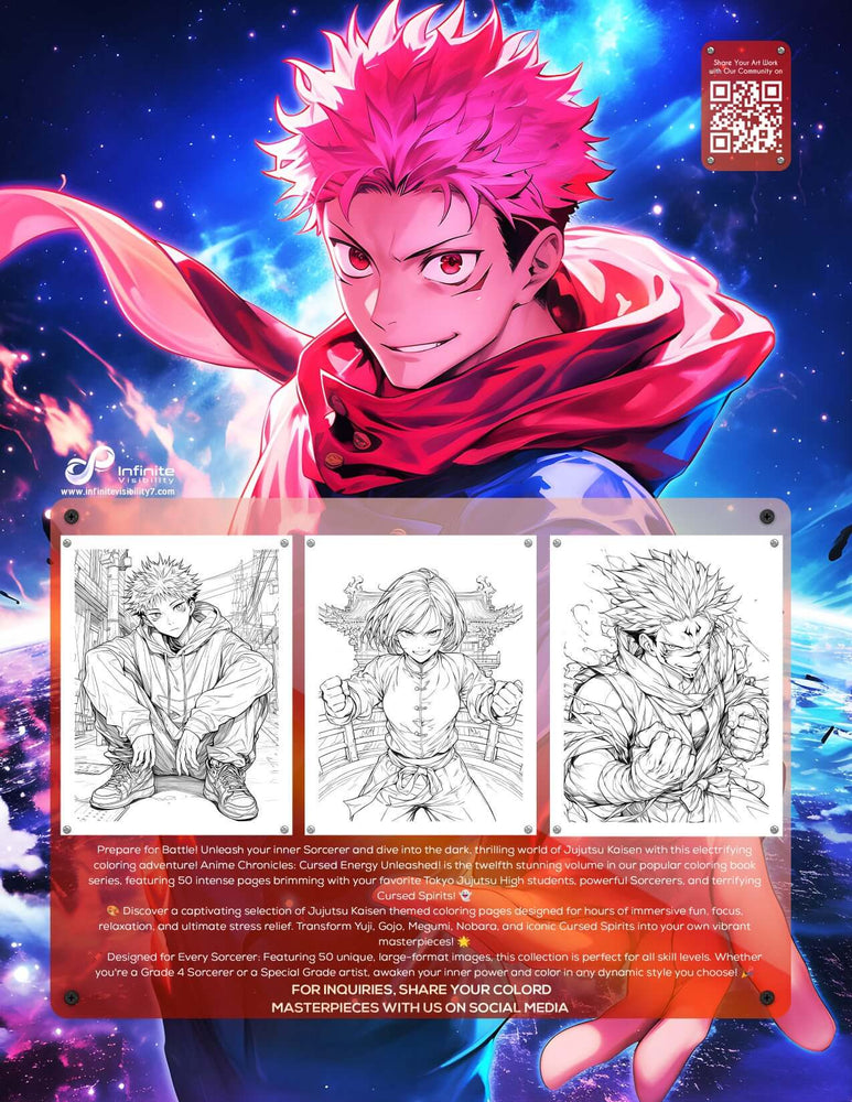 Jujutsu Kaisen Coloring Book Vol 12 | 50 Sorcerer Pages | Anime Chronicles (ONLINE ORDER ONLY)