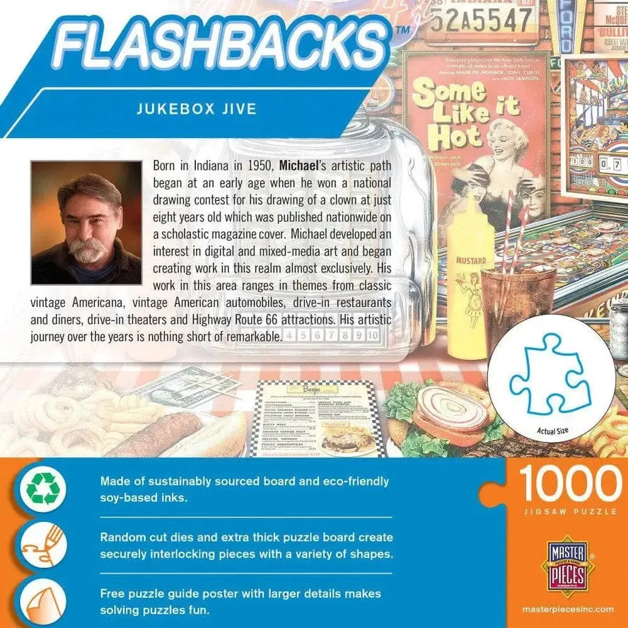 Jukebox Jive Flashbacks 1000 Piece Jigsaw Puzzle MasterPieces (ONLINE ORDER ONLY)