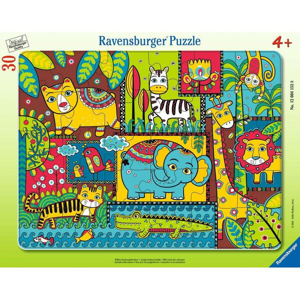 Jungle Animal Jumble 30 Piece Tray Jigsaw Puzzle Ravensburger (ONLINE ORDER ONLY)
