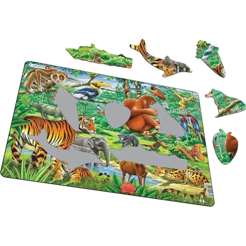 Jungle Animals 20 Piece Tray Jigsaw Puzzle Larsen (ONLINE ORDER ONLY)