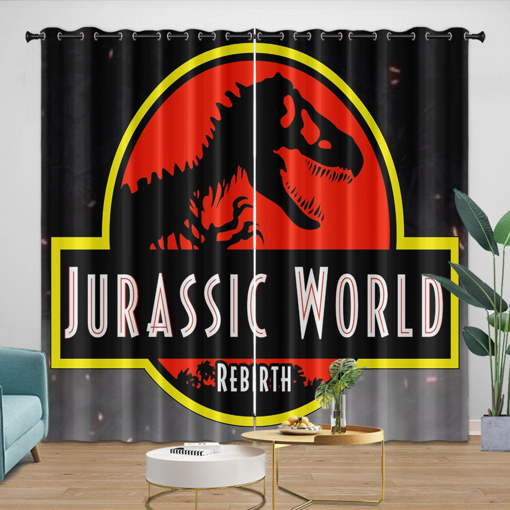 Jurassic World Rebirth Curtains Blackout Window Drapes Room Decoration (Online Order Only)