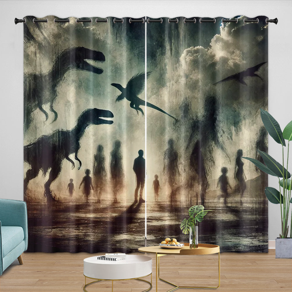 Jurassic World Rebirth Curtains Blackout Window Drapes Room Decoration (Online Order Only)