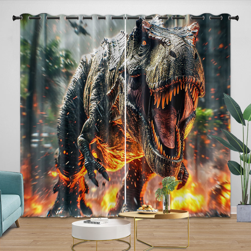 Jurassic World Rebirth Curtains Blackout Window Drapes Room Decoration (Online Order Only)