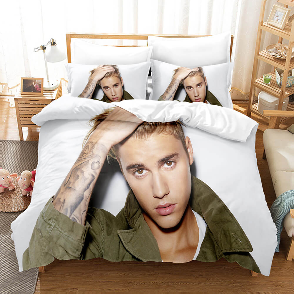 Justin Bieber Cosplay Bedding Set Quilt Cover Room Decoration (Online Order Only)