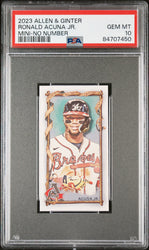 2023 TOPPS ALLEN & GINTER RONALD ACUNA JR. MINI-NO NUMBER - PSA 10 (Online Order Only)