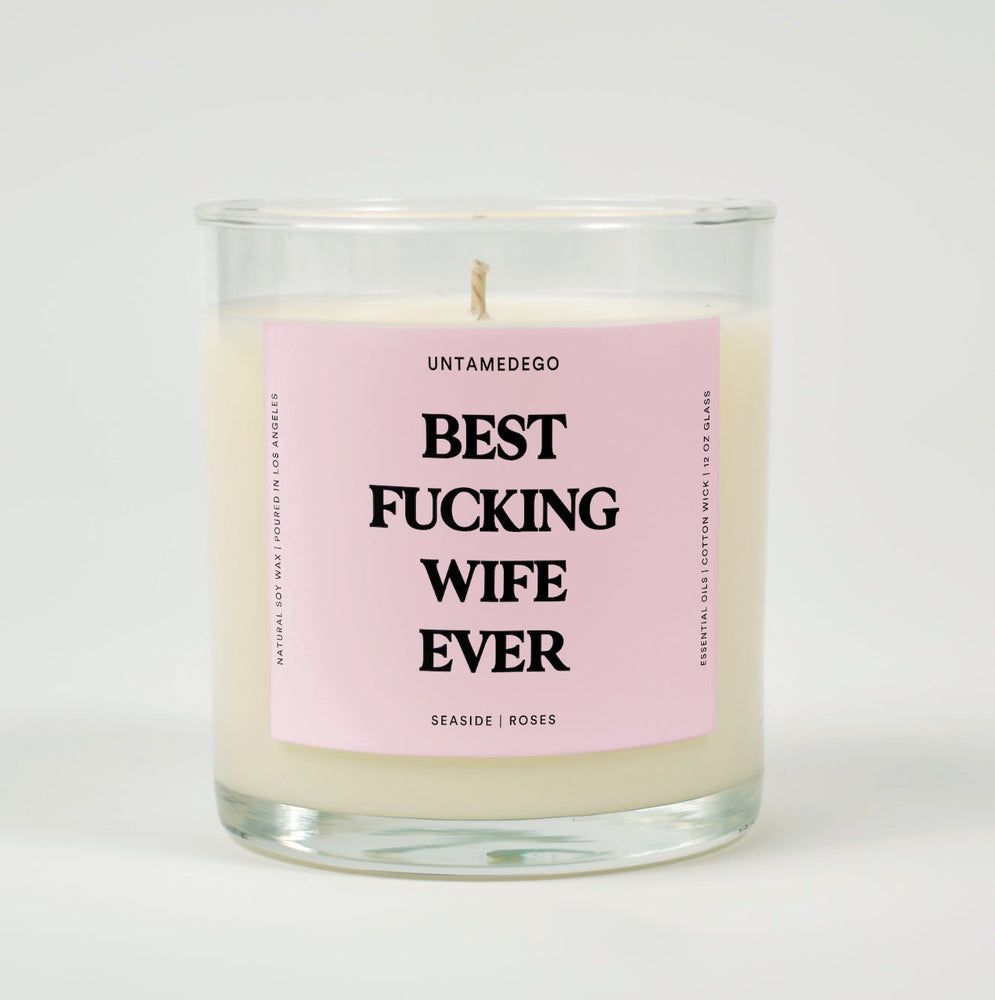 Best Fucking Wife Ever Glass Candle (ONLINE ORDER ONLY)
