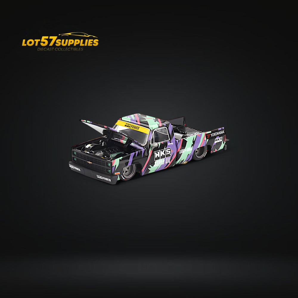 Mini GT x Kaido House Chevrolet Silverado KAIDO HKS V1 1:64 KHMG174 (ONLINE ORDER ONLY)