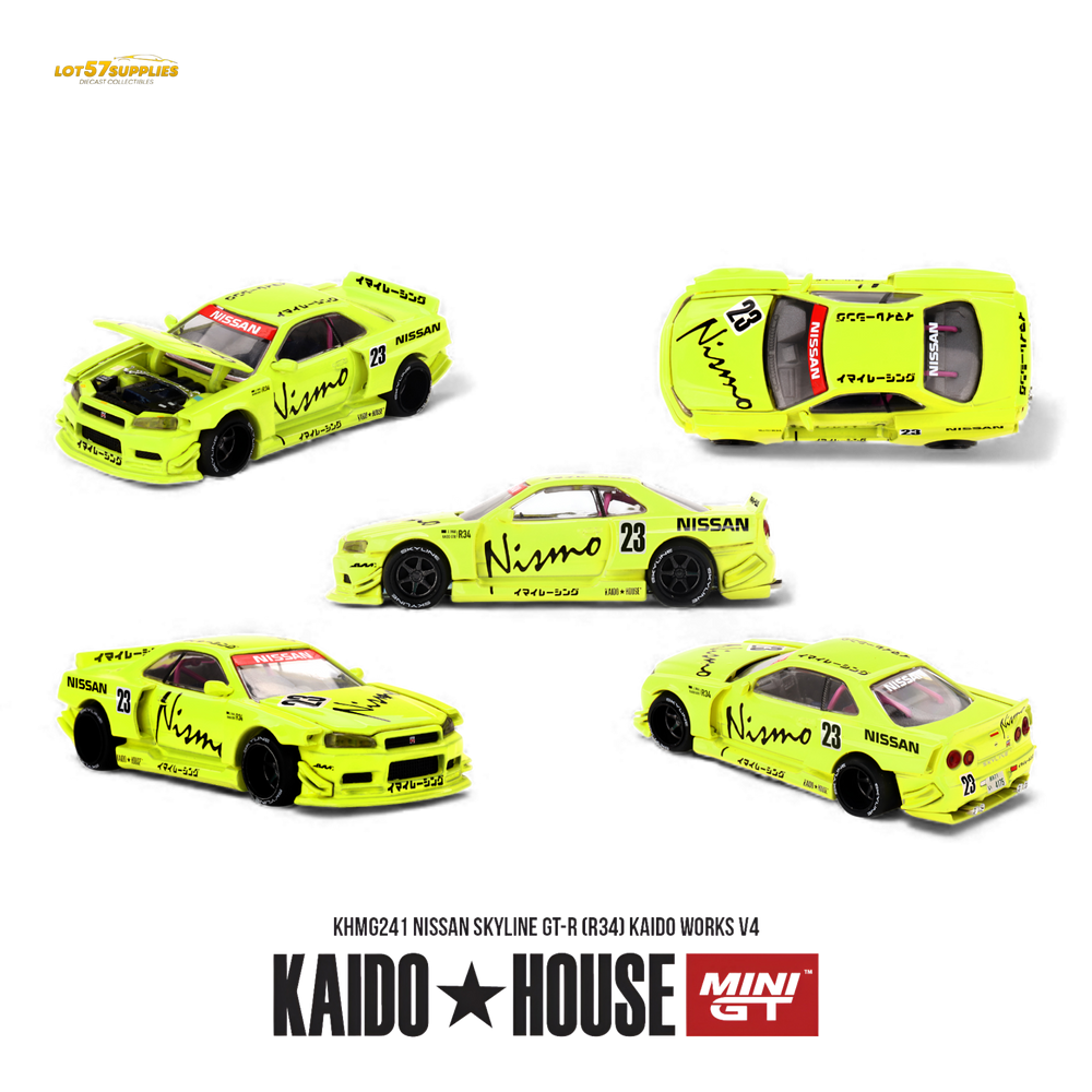 (Pre-Order) Kaido House Nissan Skyline GT-R (R34) - Kaido Works V4 1:64 (ONLINE ORDER ONLY)