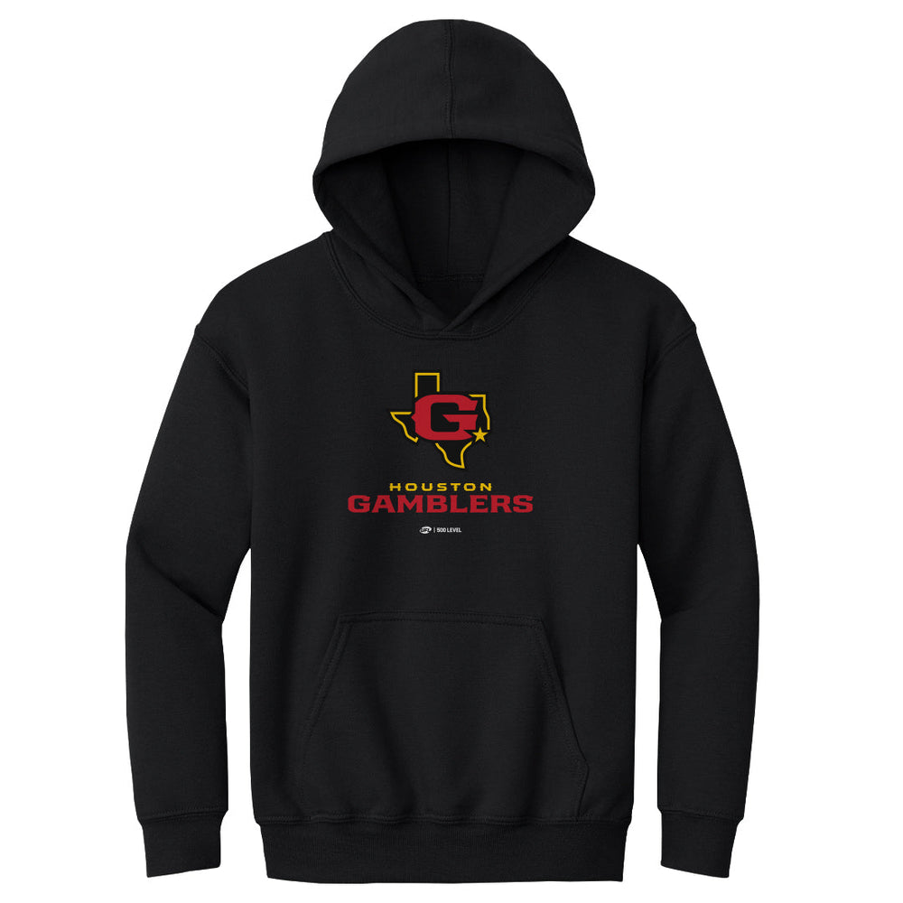 Houston Gamblers Primary Logo WHT (ONLINE ORDER ONLY)