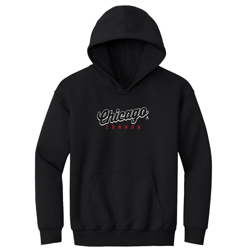 Connor Bedard Chicago Script Connor WHT
