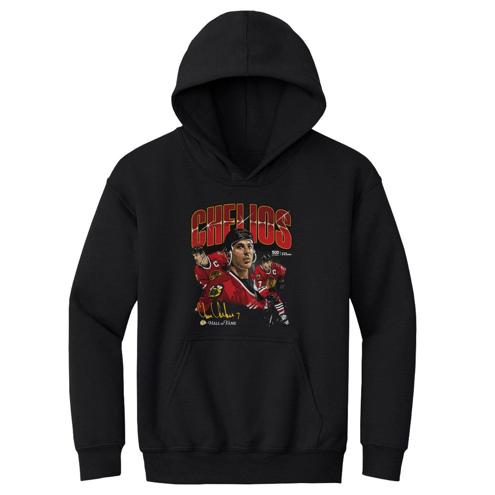 Chris Chelios Chicago Blackhawks Collage WHT (ONLINE ORDER ONLY)