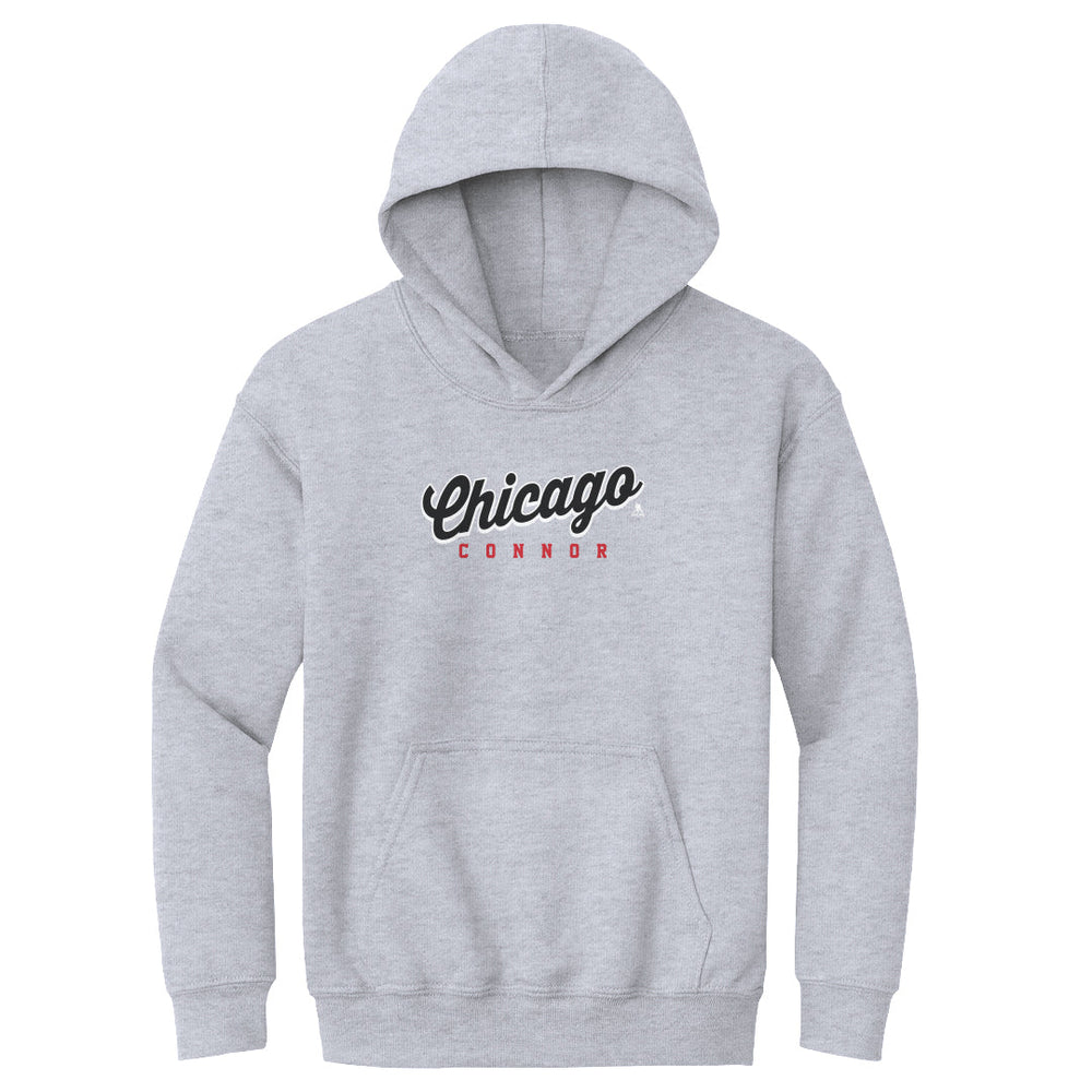 Connor Bedard Chicago Script Connor WHT