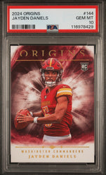 Graded 2024 Panini Origins Jayden Daniels #144 Rookie RC Football Card PSA 10 Gem Mint