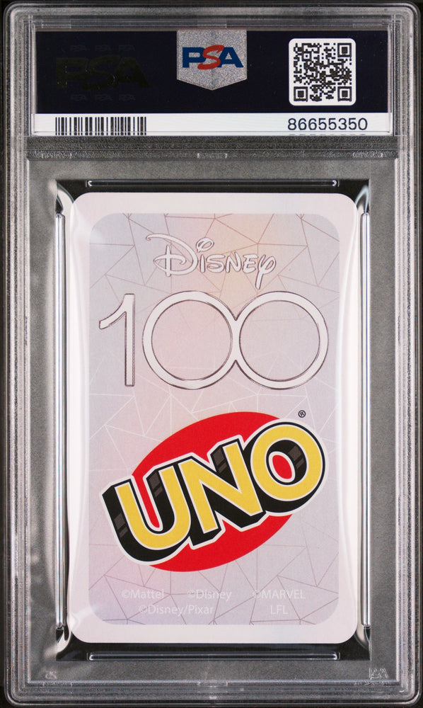 2023 UNO DISNEY 100 CRUELLA DE VIL GREEN DRAW 2 PSA 10 (Online Order Only)