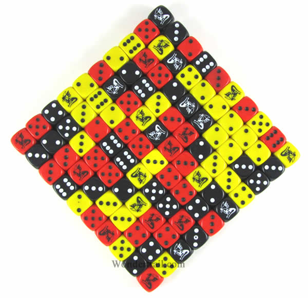 KOP00493 Dragon Dice D6 16mm (5/8in) Assorted Colors Bulk Pack of 100 (ONLINE ORDER ONLY)
