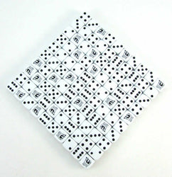 KOP04563 Cow Dice White Opaque Black Pips D6 18mm Bulk Set of 100 (ONLINE ORDER ONLY)