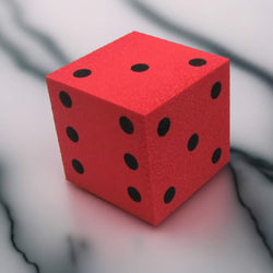 KOP10943 Red Opaque Foam Die with Black Dots D6 50mm (2in) Pack of 1 Die (ONLINE ORDER ONLY)